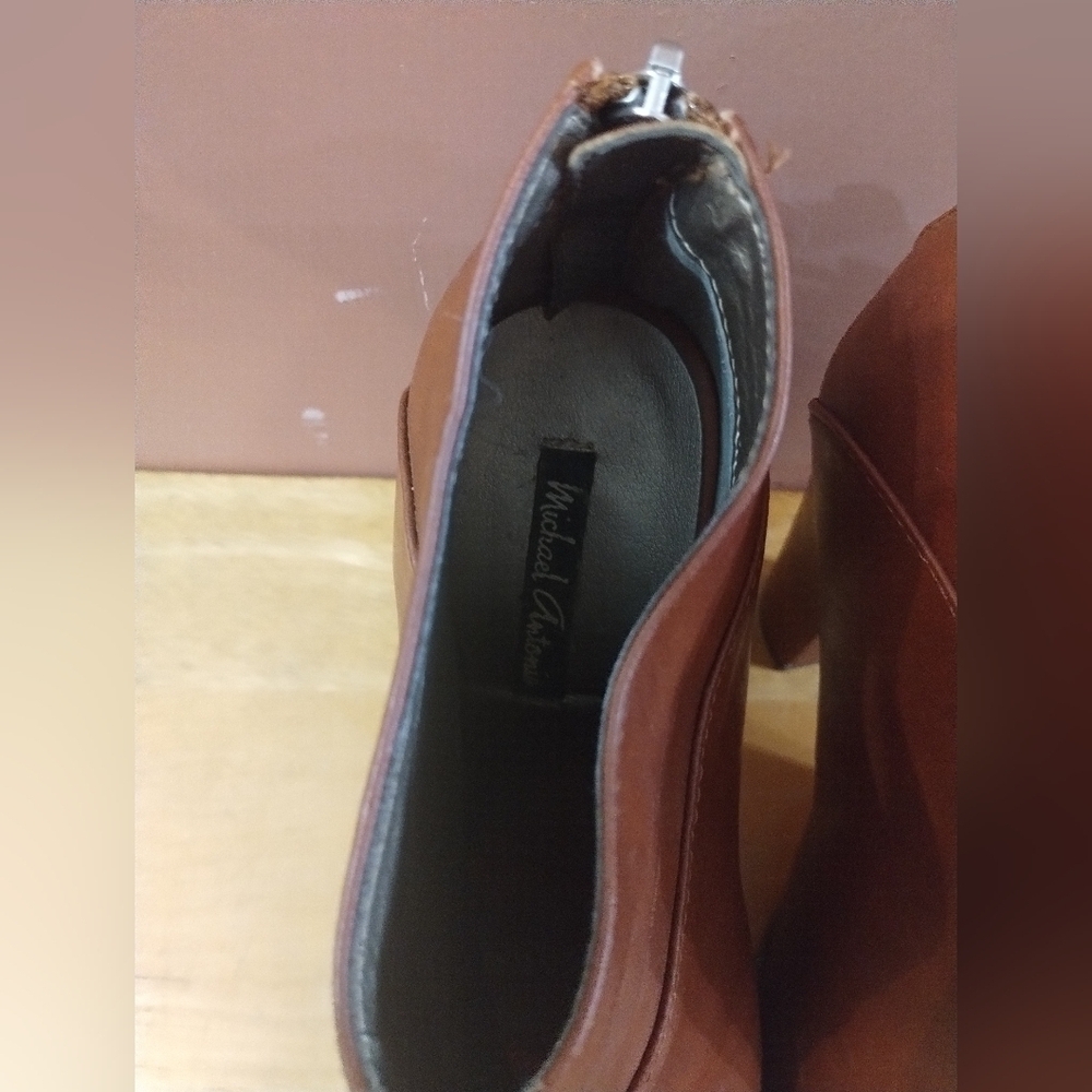 Michael Antonio women's size 6.5 brown open toe heeled boots shoes - Picture 4 of 11